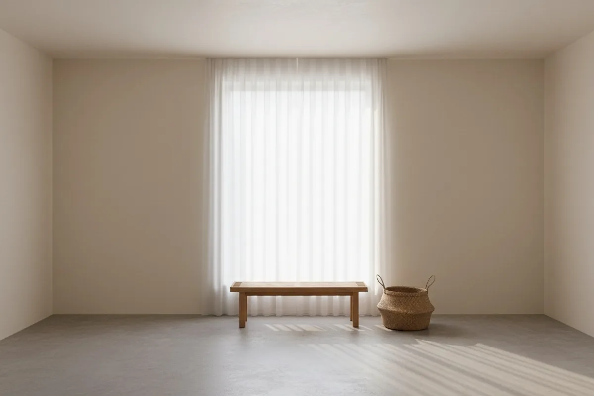 Спокойная стена без фактуры: свет по ней идёт ровно